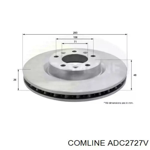 ADC2727V Comline Disco do freio dianteiro