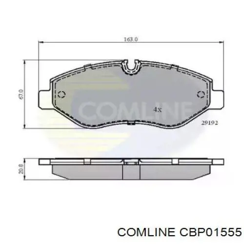 Sapatas do freio dianteiras de disco Comline CBP01555 preço, a partir de 36,82 USD