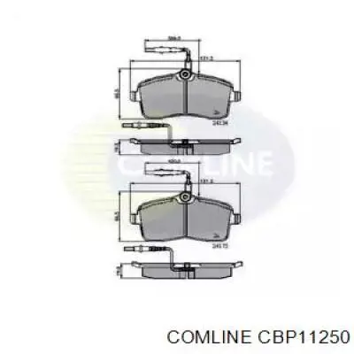 CBP11250 Comline Sapatas do freio dianteiras de disco