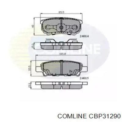Sapatas do freio traseiras de disco Comline CBP31290 preço, a partir de 23,52 USD