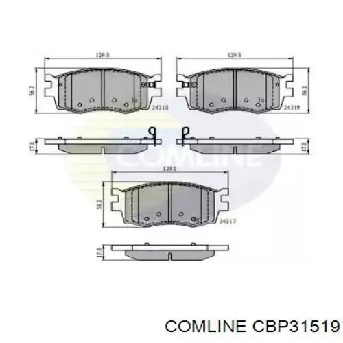 Sapatas do freio dianteiras de disco Comline CBP31519 preço, a partir de 29,38 USD