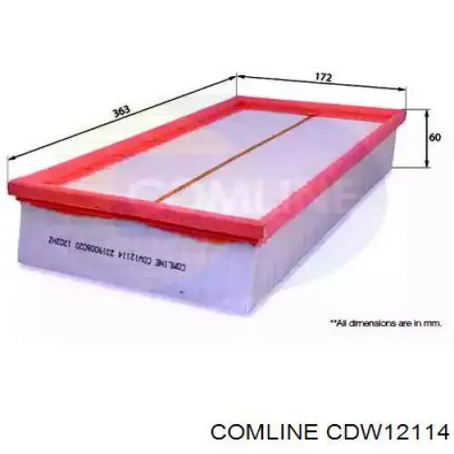 CDW12114 Comline Filtro de salão