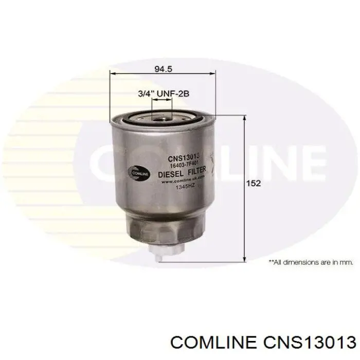 CNS13013 Comline Filtro de combustível