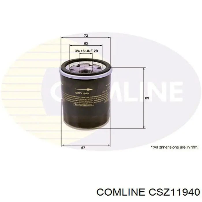 CSZ11940 Comline Filtro de óleo
