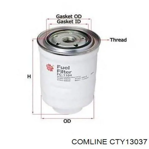 Compre CTY13037 Comline Filtro de combustível