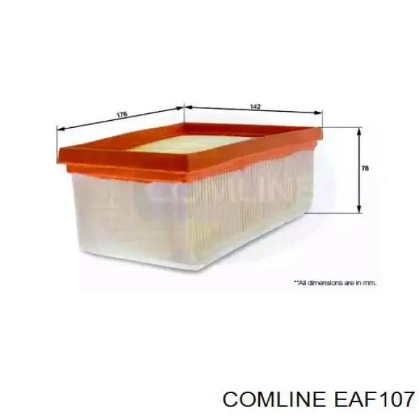 EAF107 Comline Filtro de ar