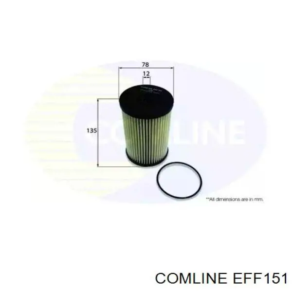EFF151 Comline Filtro de combustível