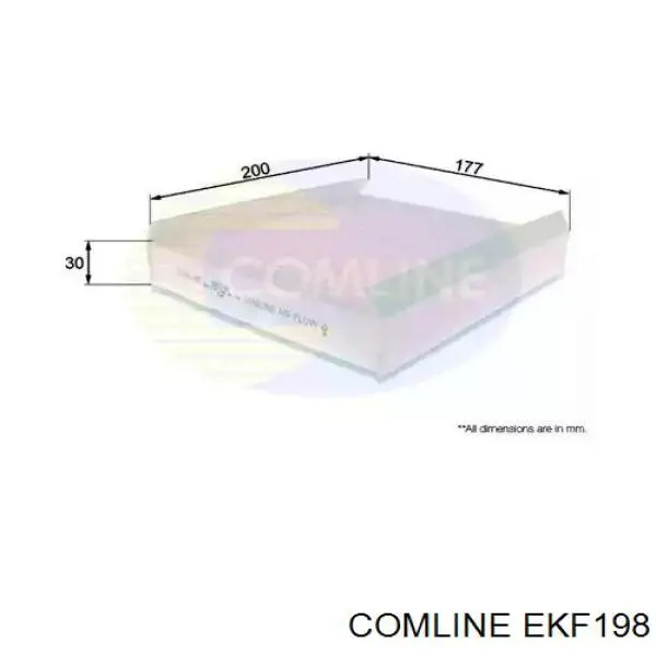 EKF198 Comline Filtro de salão
