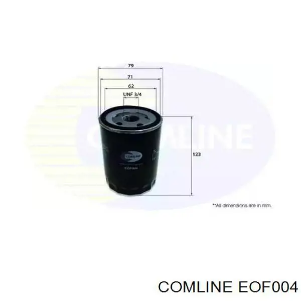 EOF004 Comline Filtro de óleo