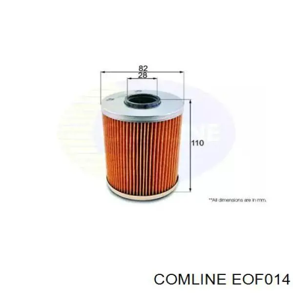 EOF014 Comline Filtro de óleo