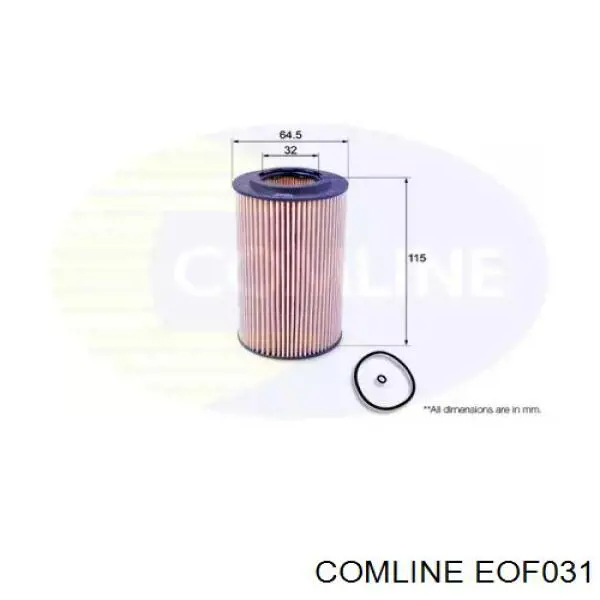 EOF031 Comline Filtro de óleo