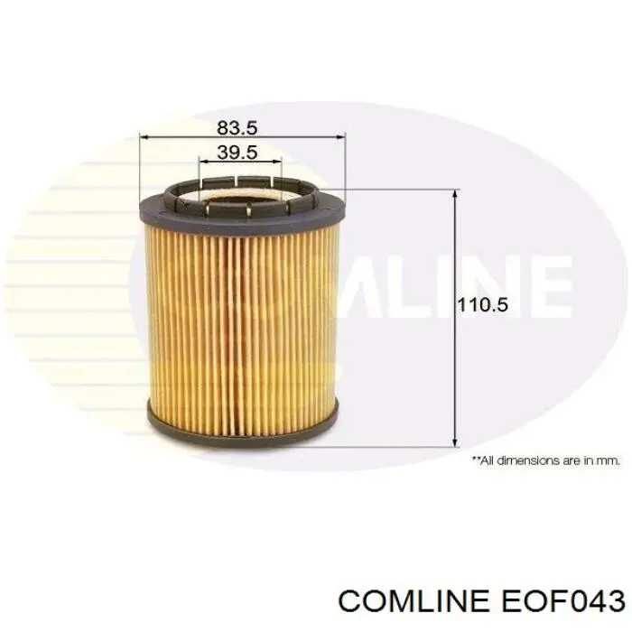 EOF043 Comline Filtro de óleo