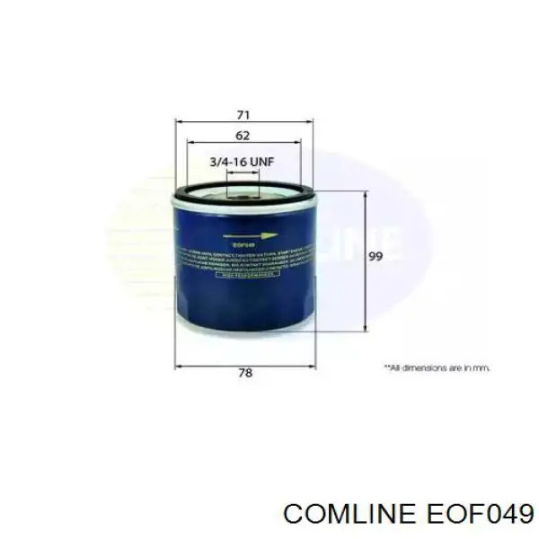 Filtro de óleo Comline EOF049 preço, a partir de 7,13 USD