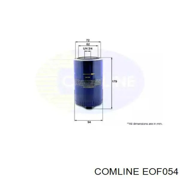EOF054 Comline Filtro de óleo