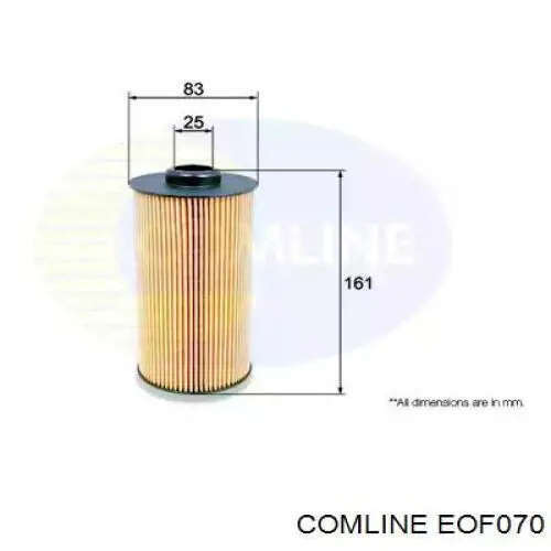 EOF070 Comline Filtro de óleo