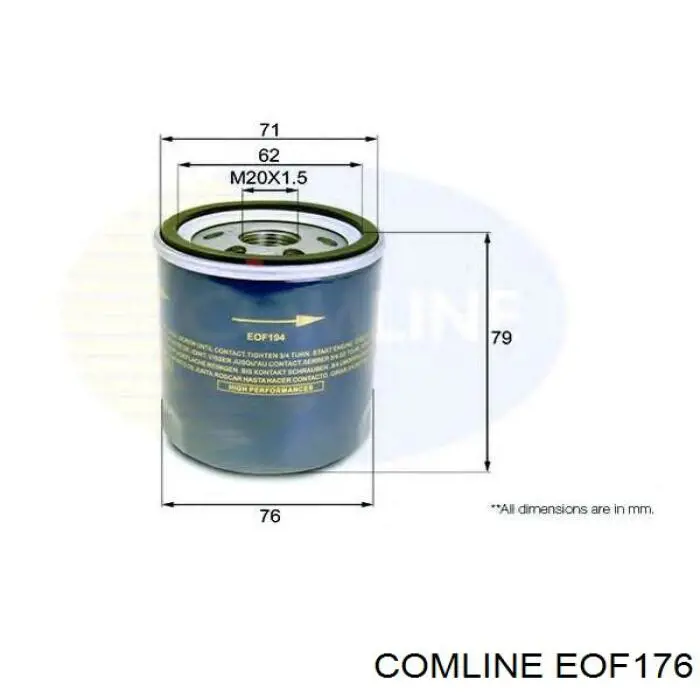 Compre EOF176 Comline Filtro de óleo