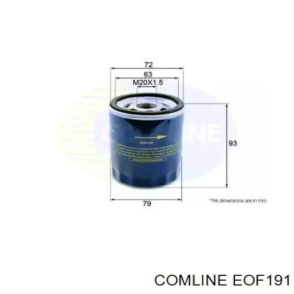 Filtro de óleo Comline EOF191 preço, a partir de 7,81 USD