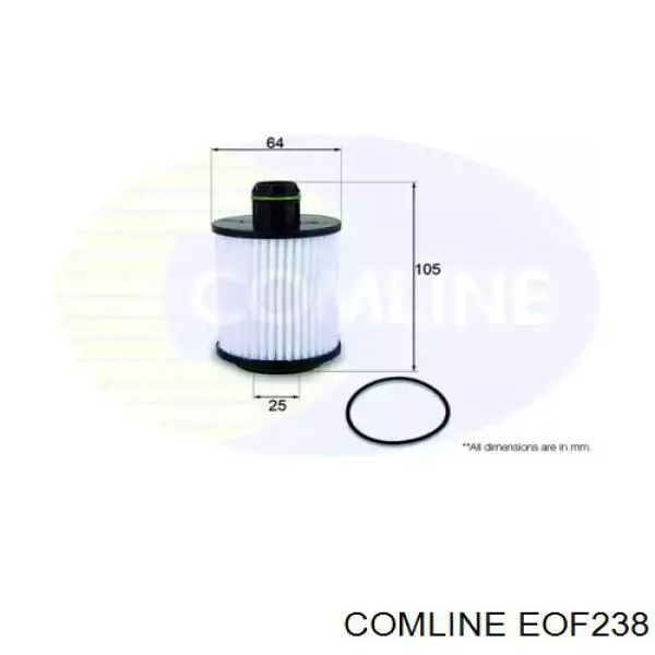 EOF238 Comline Filtro de óleo
