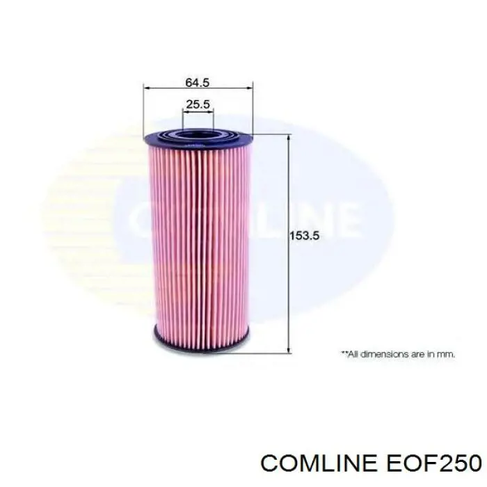 Filtro de óleo Comline EOF250 preço, a partir de 10,05 USD