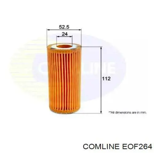 EOF264 Comline Filtro de óleo