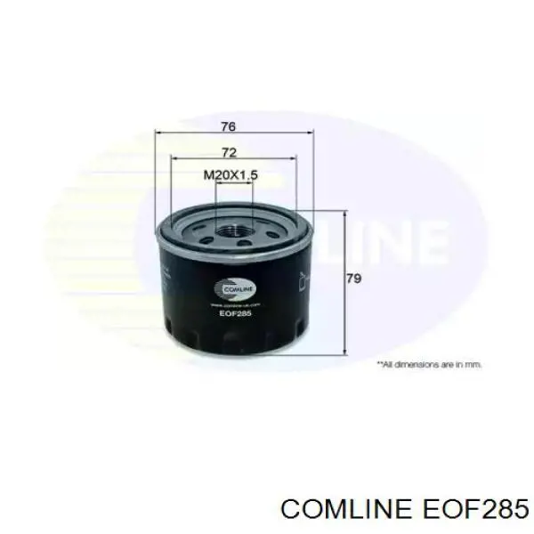 EOF285 Comline Filtro de óleo