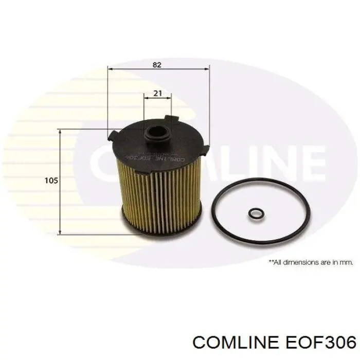 EOF306 Comline Filtro de óleo