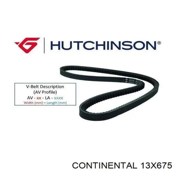 Correia dos conjuntos de transmissão 13X675 Continental/Siemens