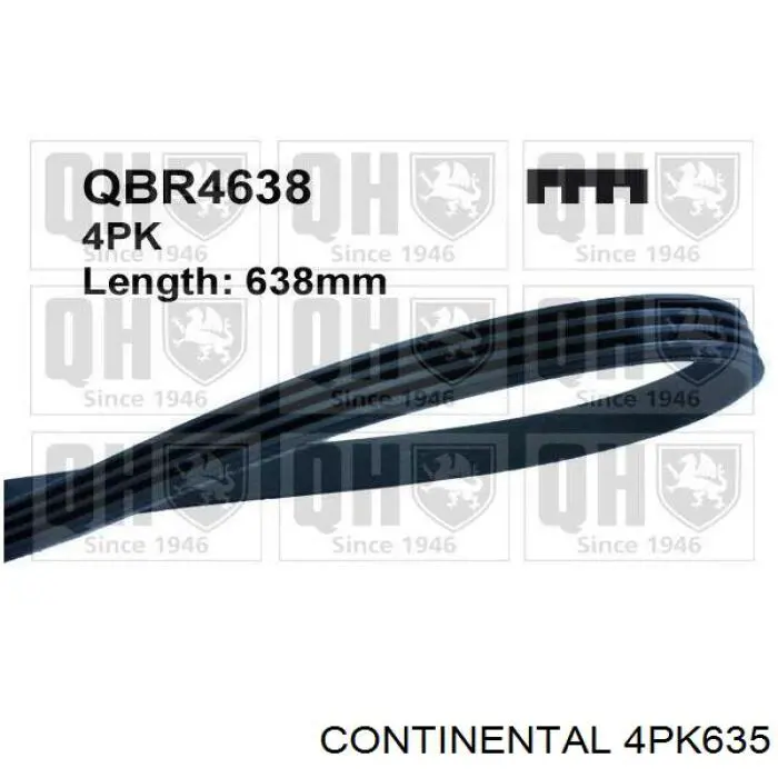 4PK635 Continental/Siemens Correia dos conjuntos de transmissão