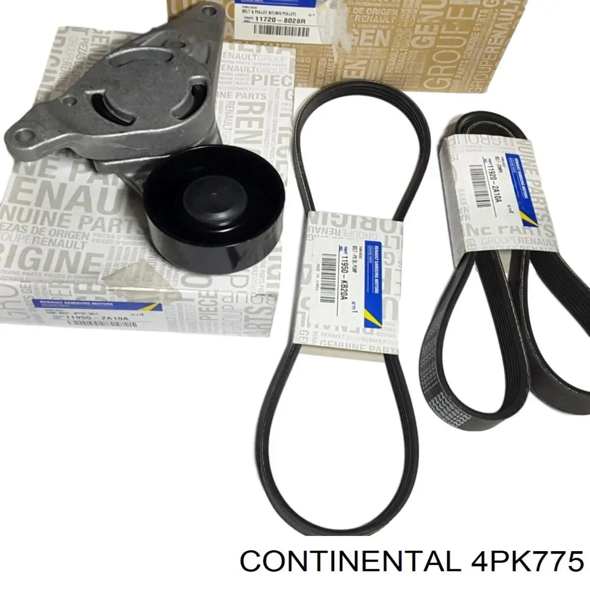 Correia dos conjuntos de transmissão 4PK775 Continental/Siemens