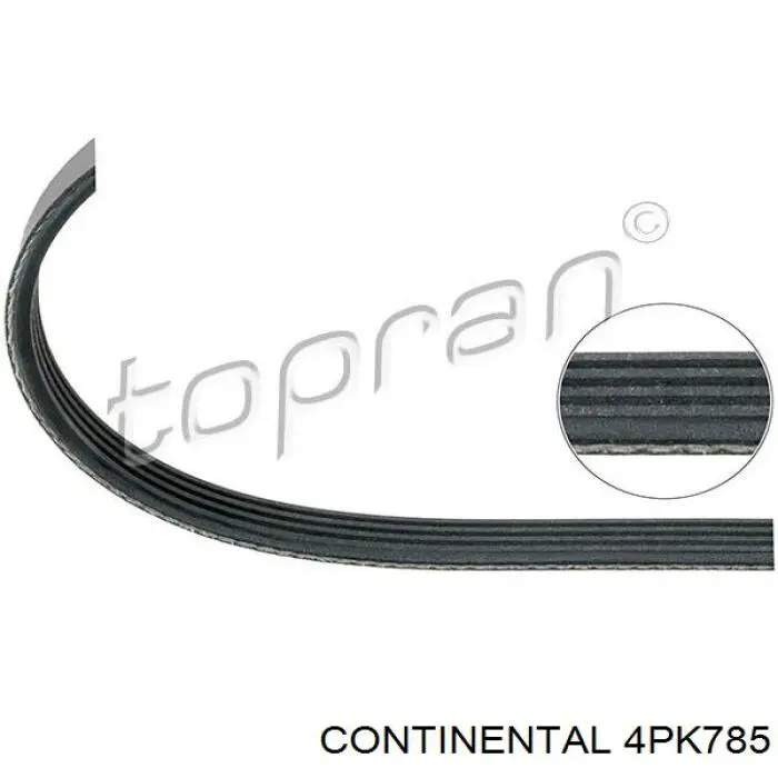 4PK785 Continental/Siemens Correia dos conjuntos de transmissão