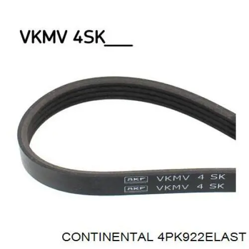Correia dos conjuntos de transmissão Continental/Siemens 4PK922ELAST preço, a partir de 12,60 USD