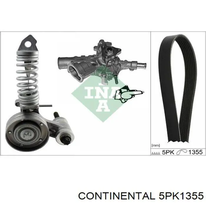 Compre 5PK1355 Continental/Siemens Correia dos conjuntos de transmissão