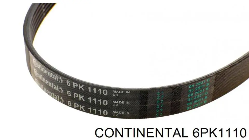 Correia dos conjuntos de transmissão 6PK1110 Continental/Siemens