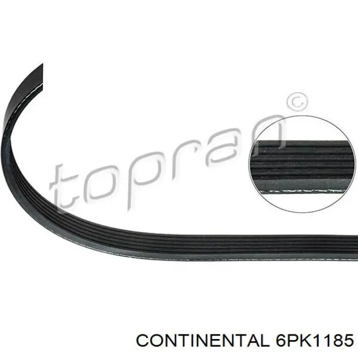 Correia dos conjuntos de transmissão Continental/Siemens 6PK1185 preço, a partir de 17,10 USD