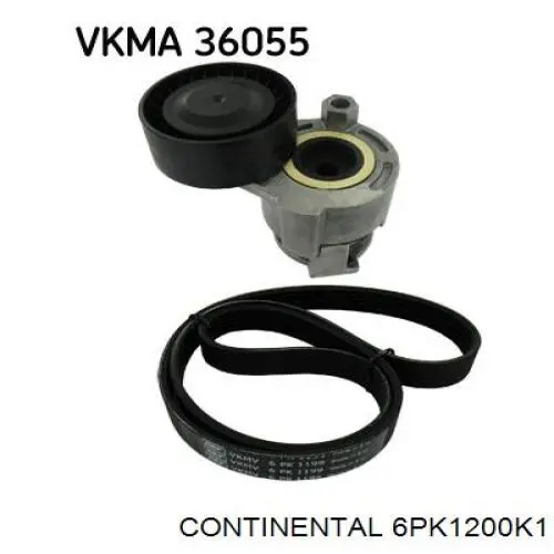 6PK1200K1 Continental/Siemens Correia dos conjuntos de transmissão, kit