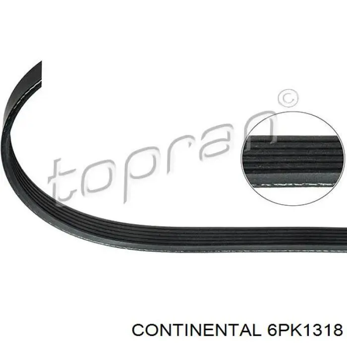 Correia dos conjuntos de transmissão Continental/Siemens 6PK1318 preço, a partir de 15,85 USD
