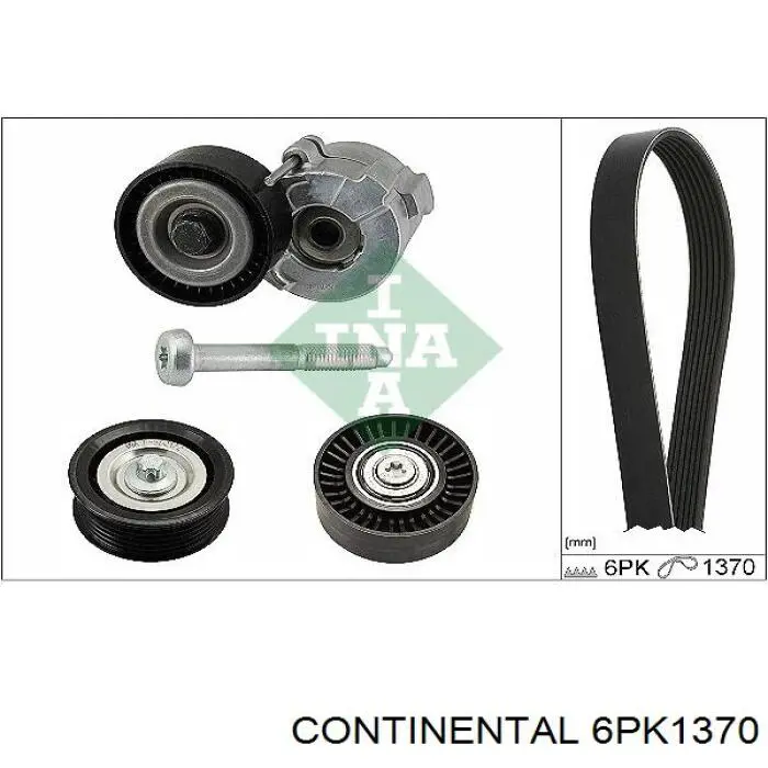 Correia dos conjuntos de transmissão Continental/Siemens 6PK1370 preço, a partir de 19,56 USD