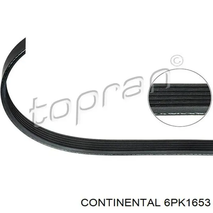 Compre 6PK1653 Continental/Siemens Correia dos conjuntos de transmissão
