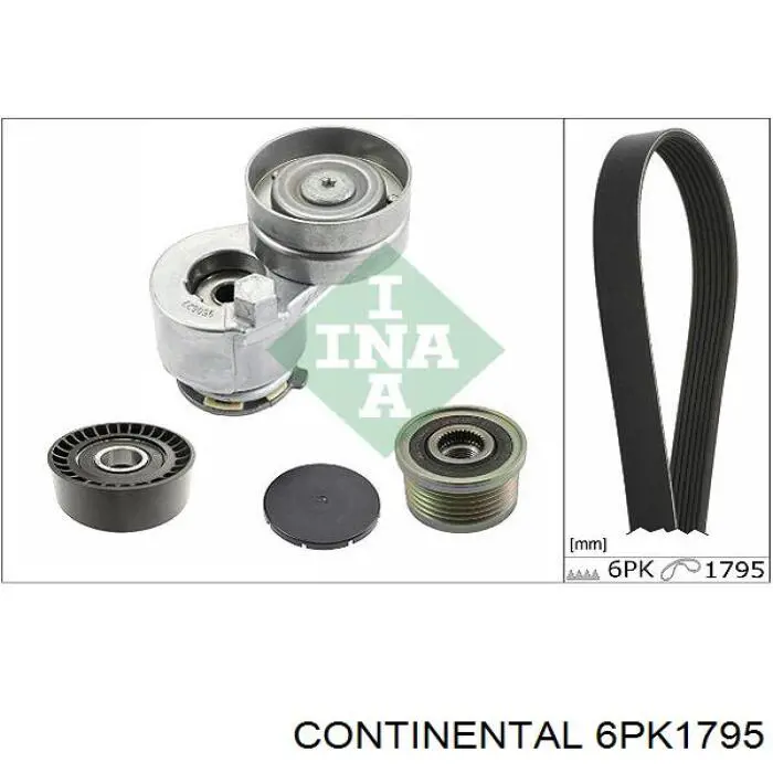Correia dos conjuntos de transmissão Continental/Siemens 6PK1795 preço, a partir de 20,47 USD