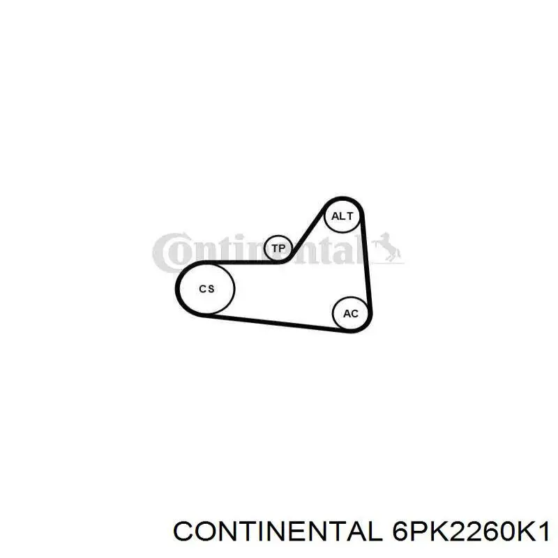 Compre 6PK2260K1 Continental/Siemens Correia dos conjuntos de transmissão, kit