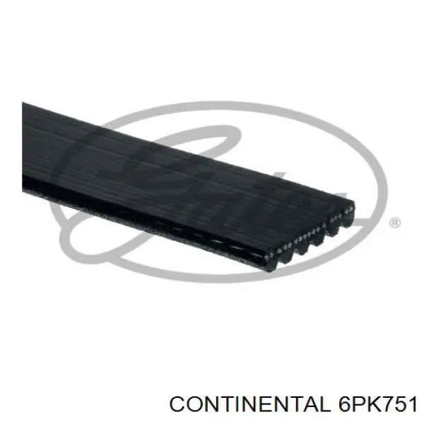Correia dos conjuntos de transmissão 6PK751 Continental/Siemens