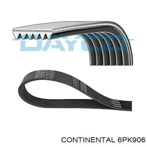 Correia dos conjuntos de transmissão Continental/Siemens 6PK906 preço, a partir de 12,55 USD