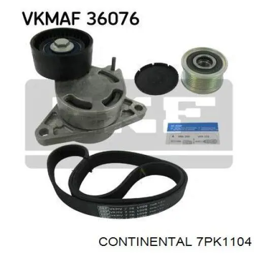 Correia dos conjuntos de transmissão Continental/Siemens 7PK1104 preço, a partir de 19,04 USD