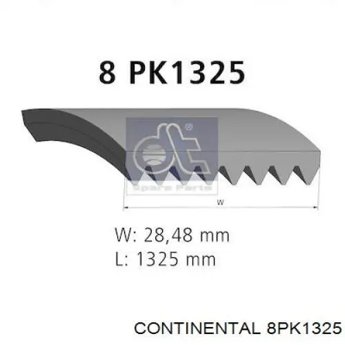 Correia dos conjuntos de transmissão Continental/Siemens 8PK1325 preço, a partir de 19,92 USD
