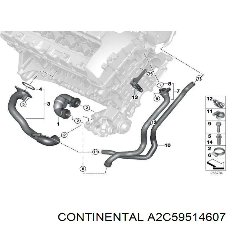 Bomba de água (bomba) de esfriamento Continental/Siemens A2C59514607 preço, a partir de 844,15 USD