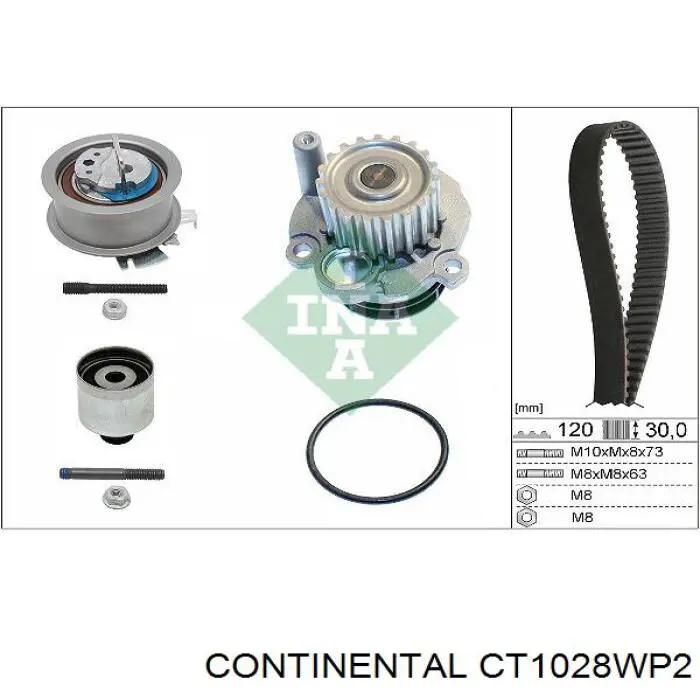 Correia do mecanismo de distribuição de gás, kit Continental/Siemens CT1028WP2 preço, a partir de 173,94 USD