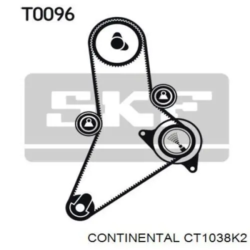 Compre CT1038K2 Continental/Siemens Correia do mecanismo de distribuição de gás, kit