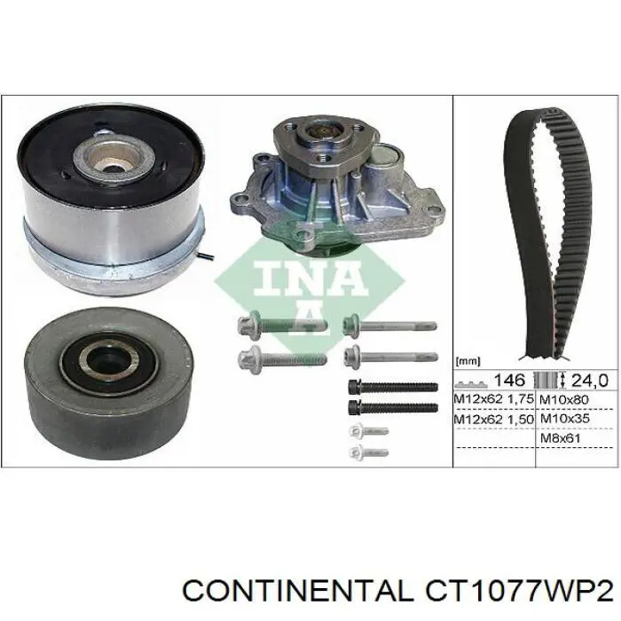 Correia do mecanismo de distribuição de gás, kit Continental/Siemens CT1077WP2 preço, a partir de 188,20 USD