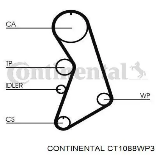 Compre CT1088WP3 Continental/Siemens Correia do mecanismo de distribuição de gás, kit