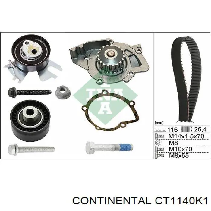 Correia do mecanismo de distribuição de gás, kit Continental/Siemens CT1140K1 preço, a partir de 87,43 USD